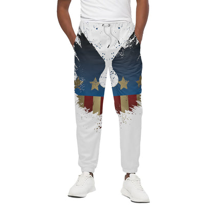 Patriotic American Eagle Print Cotton Pants