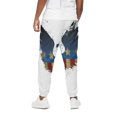 Patriotic American Eagle Print Cotton Pants