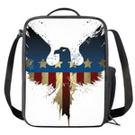 Patriotic American Eagle Print Crossbody Lunch Bag