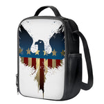 Patriotic American Eagle Print Crossbody Lunch Bag
