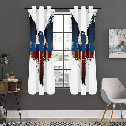 Patriotic American Eagle Print Curtain