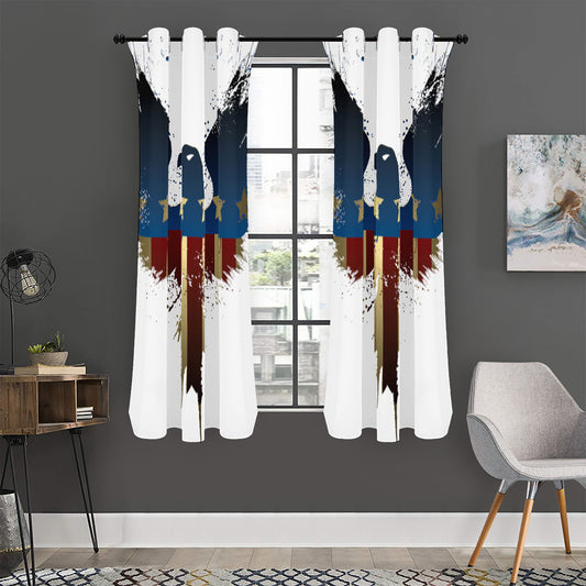 Patriotic American Eagle Print Curtain