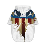 Patriotic American Eagle Print Dog Zip Up Hoodie