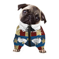 Patriotic American Eagle Print Dog Zip Up Jacket
