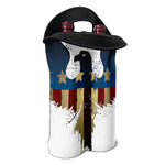 Patriotic American Eagle Print Double Neoprene Wine Tote