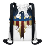 Patriotic American Eagle Print Drawstring Backpack