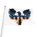 Patriotic American Eagle Print Flag
