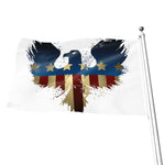 Patriotic American Eagle Print Flag
