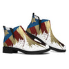 Patriotic American Eagle Print Flat Ankle Boots