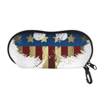 Patriotic American Eagle Print Glasses Case