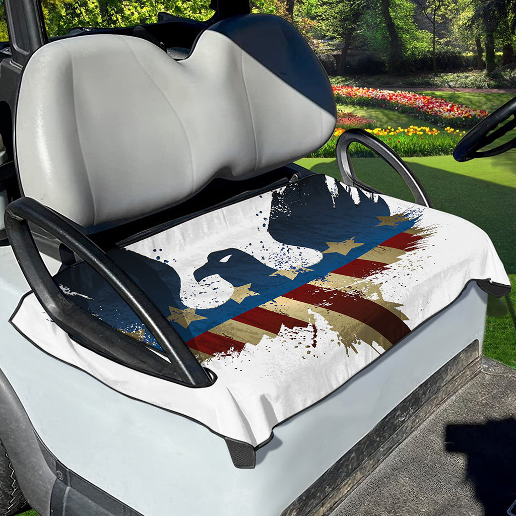 Patriotic American Eagle Print Golf Cart Seat Cover