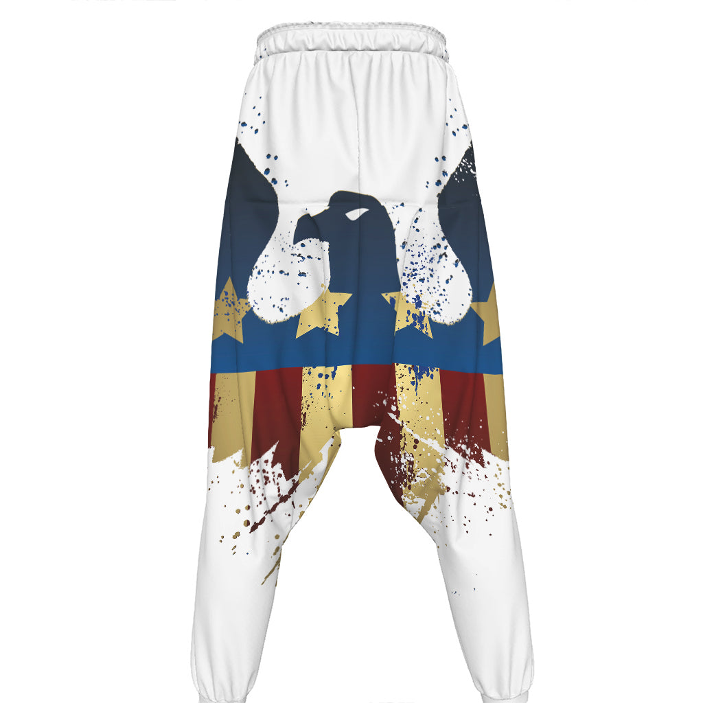 Patriotic American Eagle Print Hammer Pants