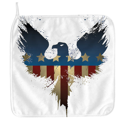 Patriotic American Eagle Print Hand Towel