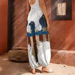 Patriotic American Eagle Print Harem Pants