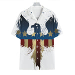 Patriotic American Eagle Print Hawaiian Shirt