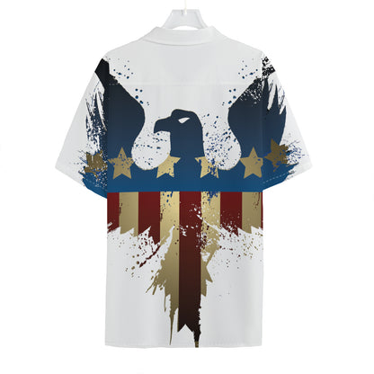 Patriotic American Eagle Print Hawaiian Shirt
