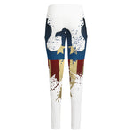 Patriotic American Eagle Print High-Waisted Pocket Leggings
