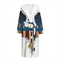 Patriotic American Eagle Print Hooded Bathrobe