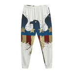 Patriotic American Eagle Print Jogger Pants