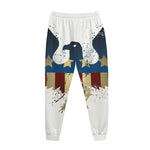 Patriotic American Eagle Print Jogger Pants
