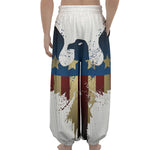 Patriotic American Eagle Print Lantern Pants