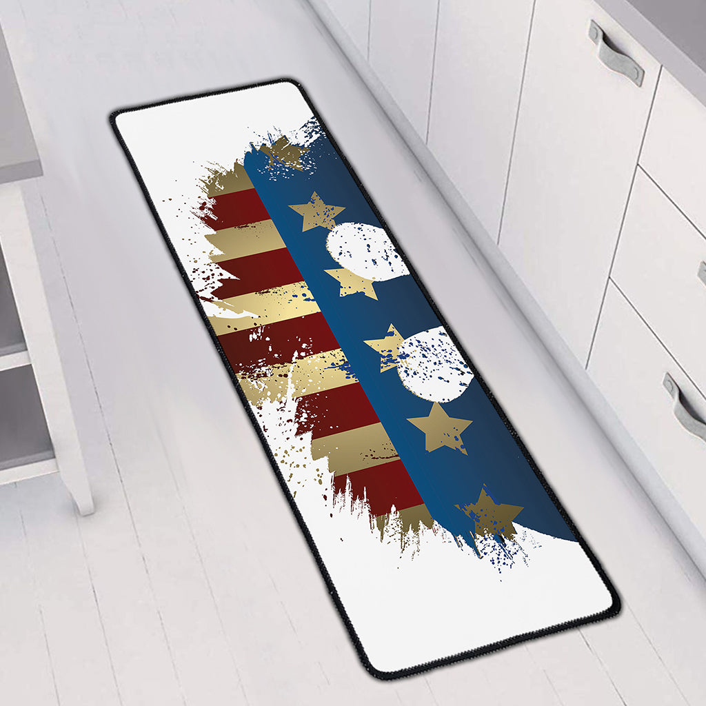 Patriotic American Eagle Print Long Kitchen Mat