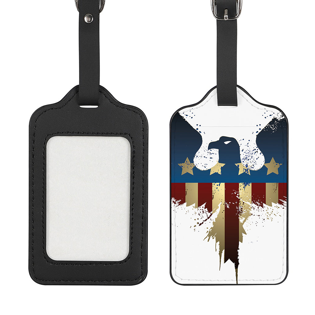 Patriotic American Eagle Print Luggage Tag