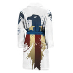 Patriotic American Eagle Print Men's Bathrobe