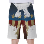 Patriotic American Eagle Print Men's Beach Shorts