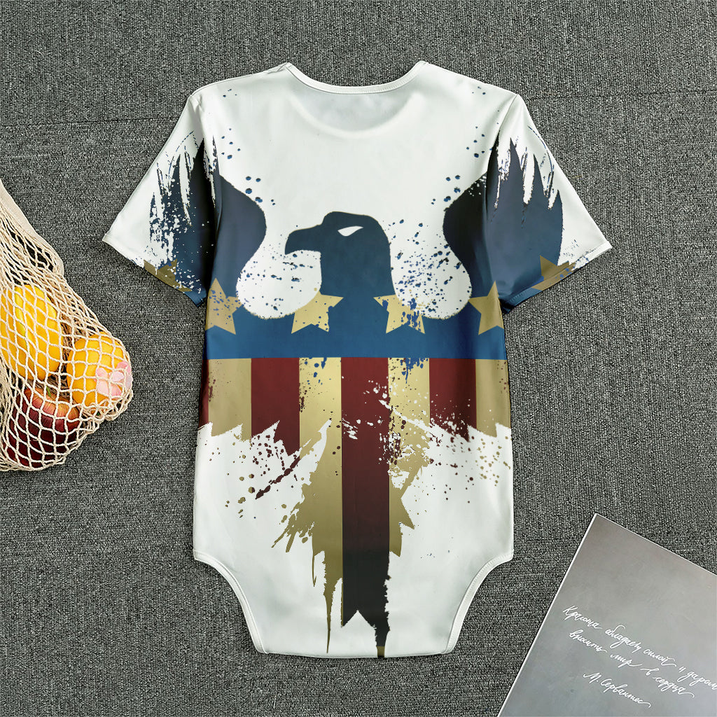 Patriotic American Eagle Print Men's Bodysuit