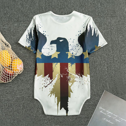 Patriotic American Eagle Print Men's Bodysuit