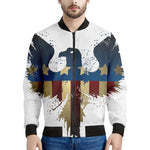 Patriotic American Eagle Print Men's Bomber Jacket