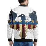 Patriotic American Eagle Print Men's Bomber Jacket