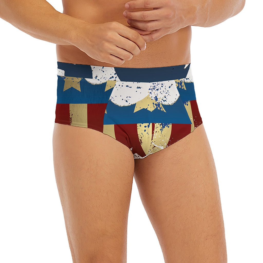 Patriotic American Eagle Print Men's Briefs