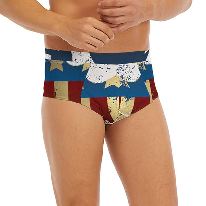 Patriotic American Eagle Print Men's Briefs