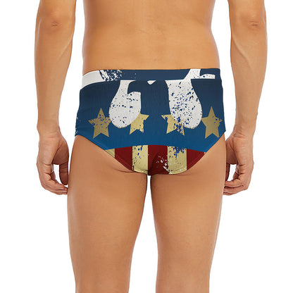 Patriotic American Eagle Print Men's Briefs