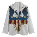 Patriotic American Eagle Print Men's Cotton Blazer
