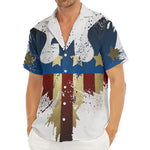 Patriotic American Eagle Print Men's Deep V-Neck Shirt