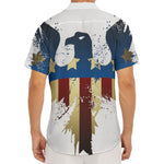 Patriotic American Eagle Print Men's Deep V-Neck Shirt