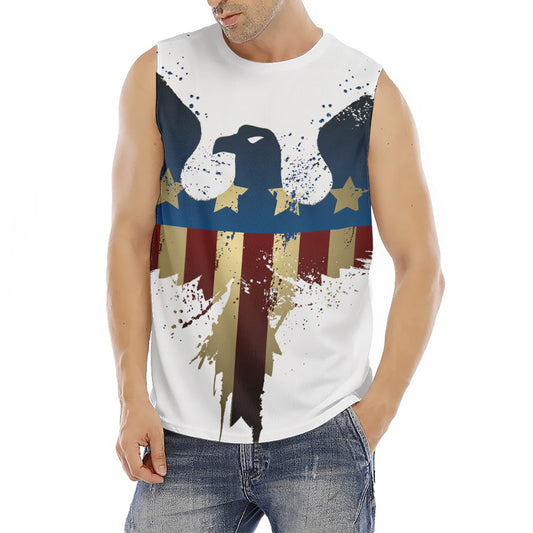 Patriotic American Eagle Print Men's Fitness Tank Top
