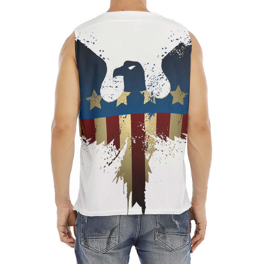 Patriotic American Eagle Print Men's Fitness Tank Top