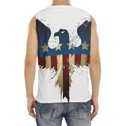 Patriotic American Eagle Print Men's Fitness Tank Top