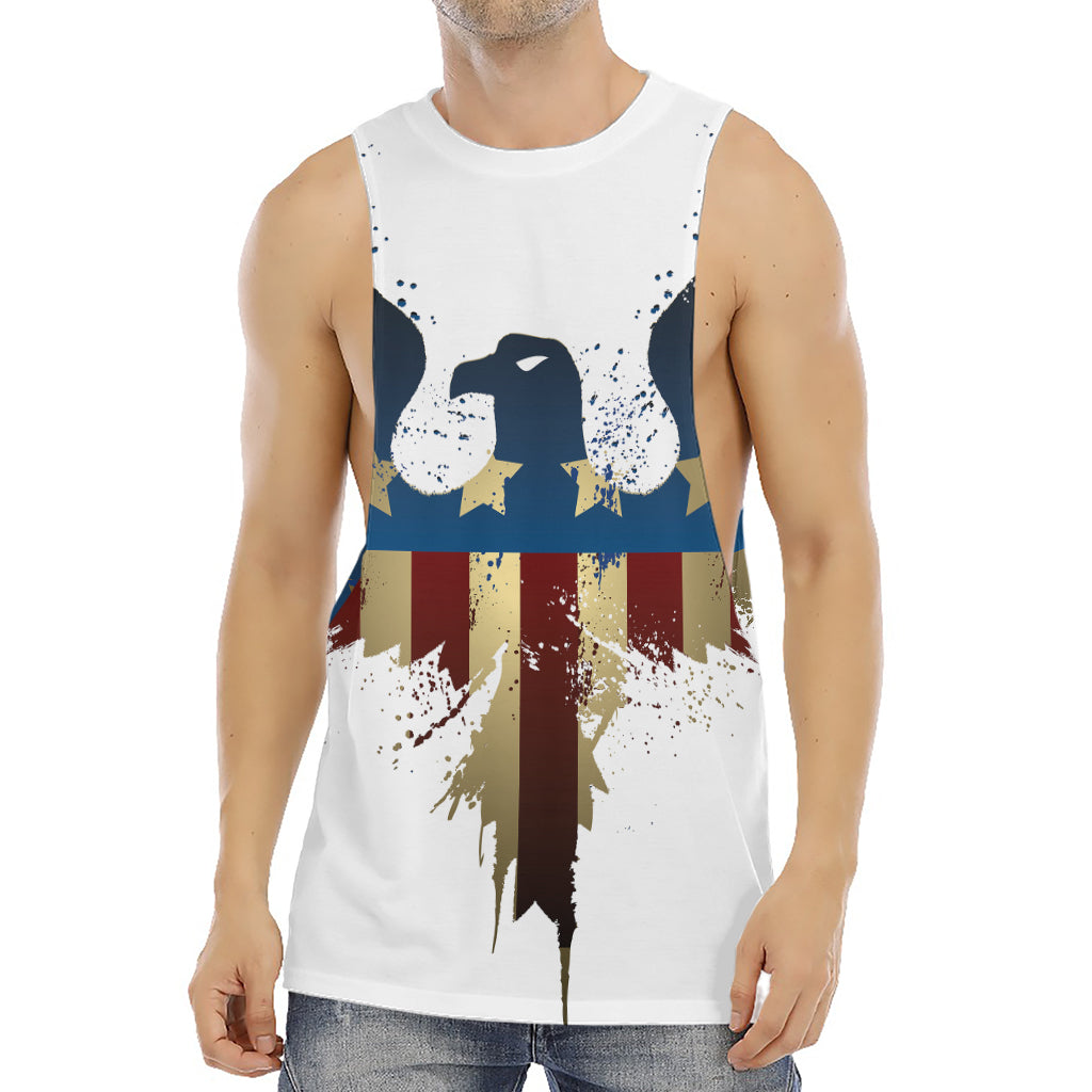 Patriotic American Eagle Print Men's Muscle Tank Top