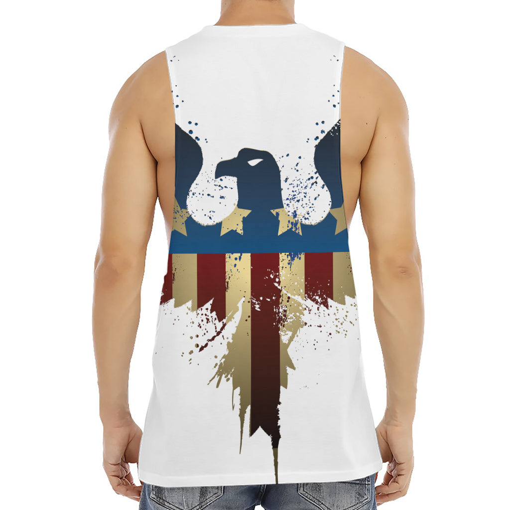 Patriotic American Eagle Print Men's Muscle Tank Top
