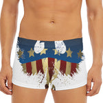 Patriotic American Eagle Print Men's Short Boxer Briefs