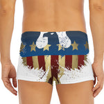 Patriotic American Eagle Print Men's Short Boxer Briefs