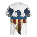 Patriotic American Eagle Print Men's Athletic T-Shirt