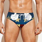 Patriotic American Eagle Print Men's Swim Briefs