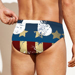 Patriotic American Eagle Print Men's Swim Briefs