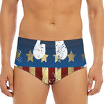 Patriotic American Eagle Print Men's Triangle Swim Briefs